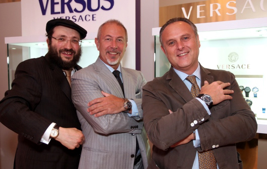 Vertime CEO Paolo Marai with Gevril President Samuel Friedmann and Jon Luigi